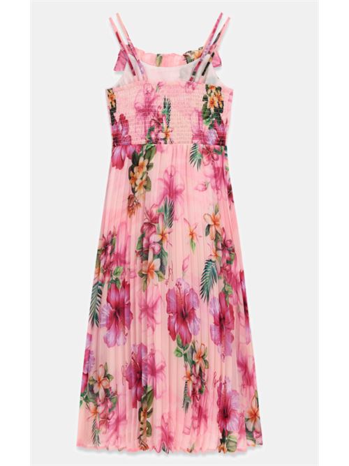 chiffon sl dress pleated dress GUESS | J6GK11 WA2T0P9LB